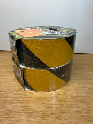 2 Cintas Antideslizantes Target Amarilla-Negra 10m