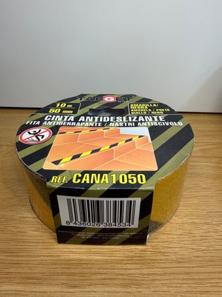 2 Cintas Antideslizantes Target Amarilla-Negra 10m