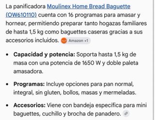 Panificadora Moulinex Home Bread Baguette