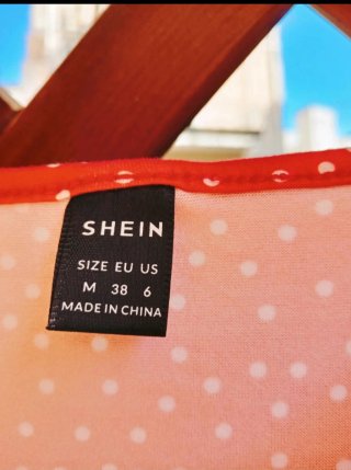 Abito midi Shein  pois estivo rosso