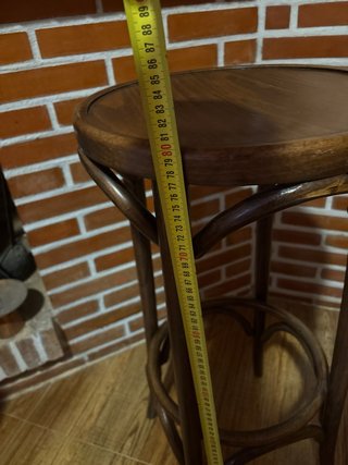 Taburete Alto Estilo Thonet Madera
