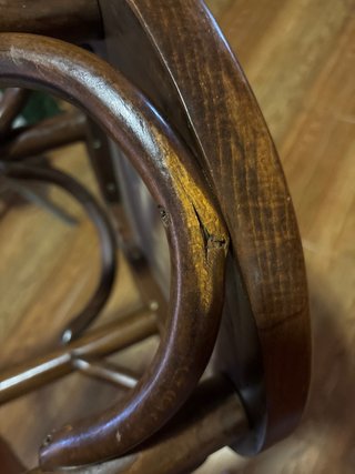 Taburete Alto Estilo Thonet Madera