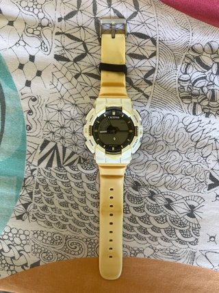 Reloj Calypso Blanco y Amarillo