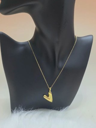 Collar y pendientes corazón Inox