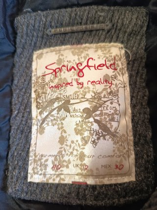 Chaquetón lana Springfield gris