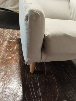 Sofá y sillóna juego beige tela. Precio negociable