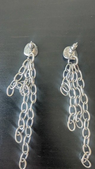 Pendientes Uno de 50 Plateados