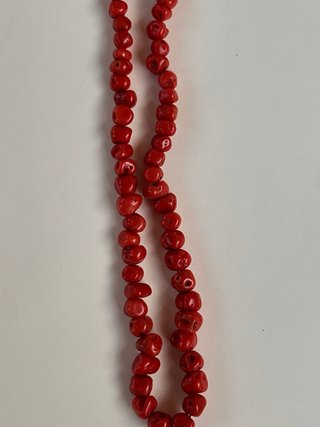 Collar Coral Rojo Barroco Antiguo Vintage