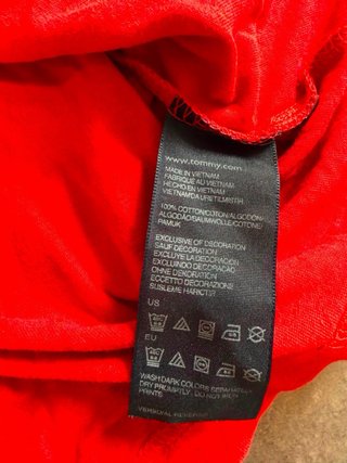 Camiseta Tommy Hilfiger Roja Talla S