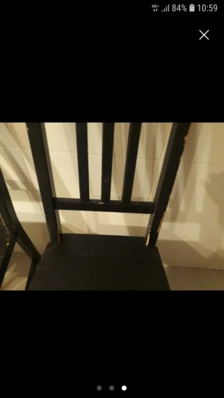 3 Sillas de Madera Negras