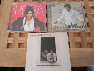 Lote 3 CDs: Rosa, David Bisbal, Pedro Javier Herm.