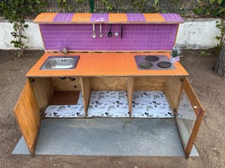 Cocinita de jardín artesanal-Ideal para restaurar