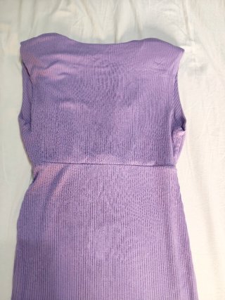 Mini abito viola con spalline