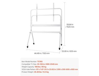 Soporte TV Vevor con Ruedas