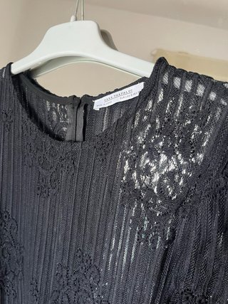 Vestido largo encaje negro verano