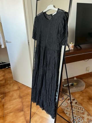 Vestido largo encaje negro verano