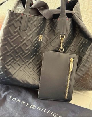 Bolso Shopper Piel Tommy Hilfiger Negro
