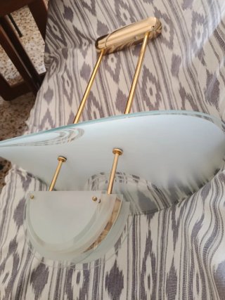 Aplique de pared y lámpara techo, dorado y transpa