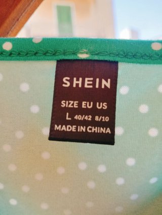Abito Midi Shein  a pois verde