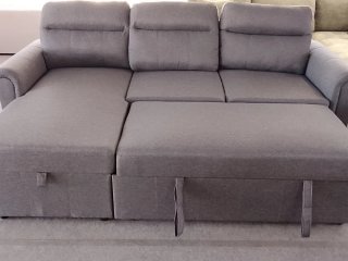 Sofá Cama Chaise Longue Gris