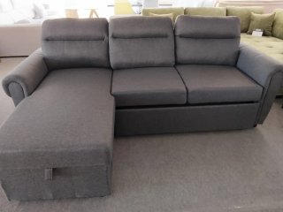 Sofá Cama Chaise Longue Gris
