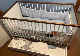 Cuna convertible en cama