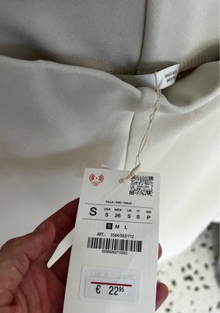 Pantalón ancho beige