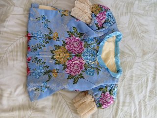 Traje Fallera azul y rosa