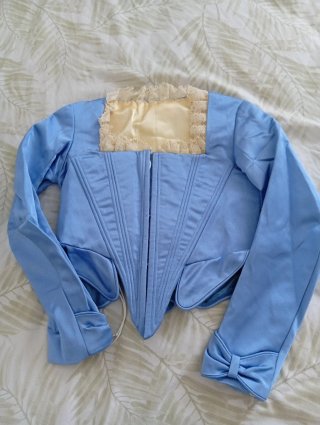 Traje Fallera azul y rosa