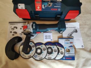 NUEVA Amoladora Bosch GWX 18V-7 X-LOCK + Discos