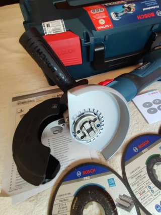 NUEVA Amoladora Bosch GWX 18V-7 X-LOCK + Discos