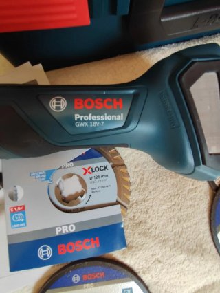 NUEVA Amoladora Bosch GWX 18V-7 X-LOCK + Discos
