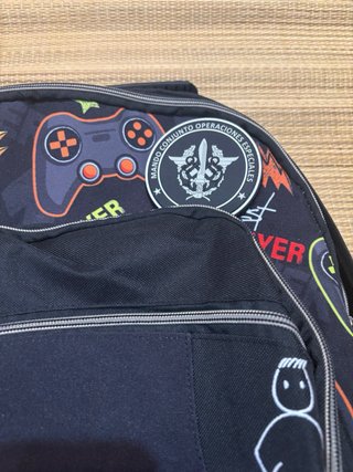 Mochila Campro Negra Estampado Gamer