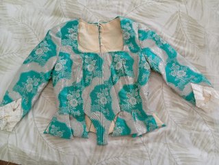 Traje Fallera Plata y Turquesa