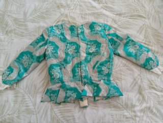 Traje Fallera Plata y Turquesa