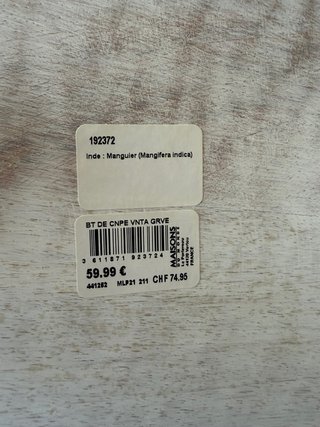 Tavolo ausiliario Maison du Monde in legno