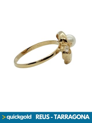 040-01-00780 ANILLO ORO 18K PERLA T9