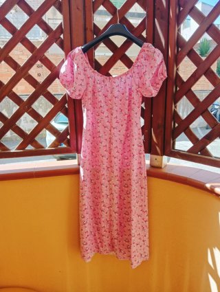Abito midi floreale Shein rosa