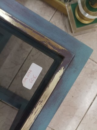 Mesa de centro cristal y madera