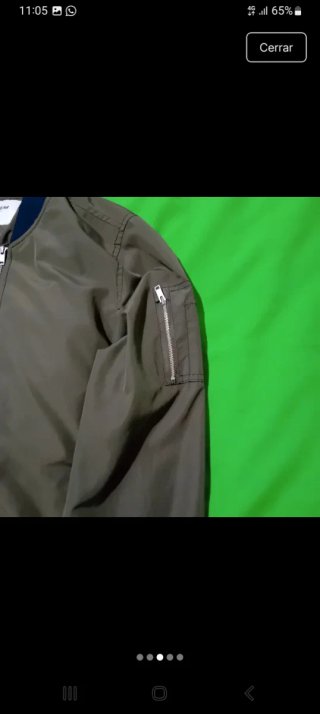 Cazadora Pull&Bear Talla S Verde Oliva