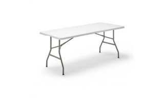 Mesa Plegable Jardín Blanca y Gris "LEER ANUNCIO"