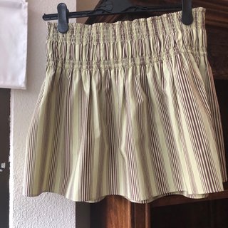Falda de rayas verde y marrón Rebajadísimo