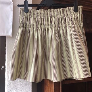 Falda de rayas verde y marrón Rebajadísimo