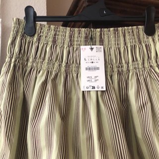 Falda de rayas verde y marrón Rebajadísimo