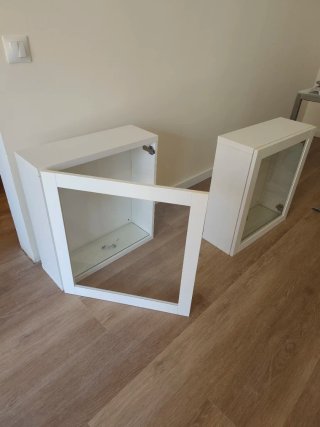 2 x Mueble Ikea Besta con Puertas de Cristal