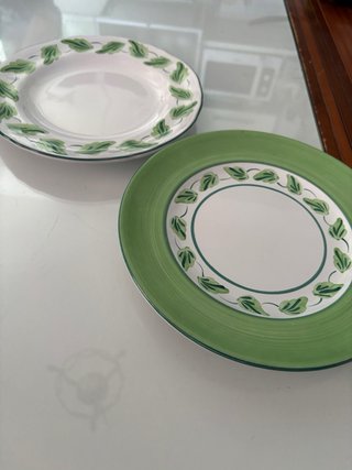 Coppia piatti Herend decoro foglie