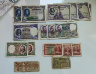 Lote Billetes Españoles Antiguos Pesetas