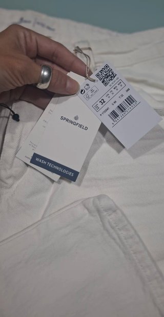 Pantalón Springfield Straight Blanco Talla M