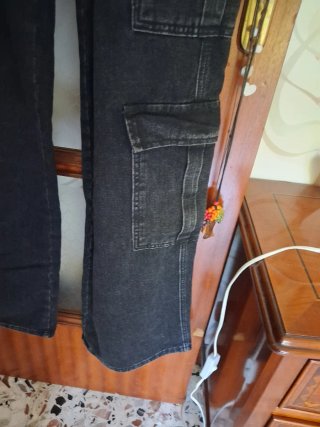 Pantaloni cargo donna neri