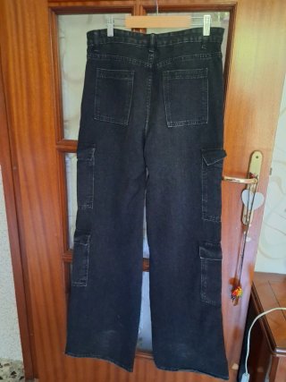 Pantaloni cargo donna neri
